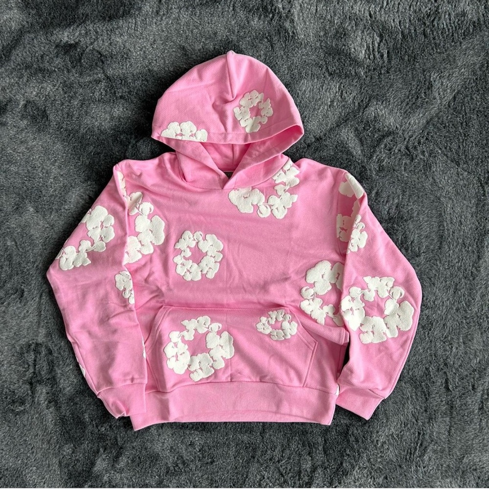 Denim Tears Pink hoodie sizes available